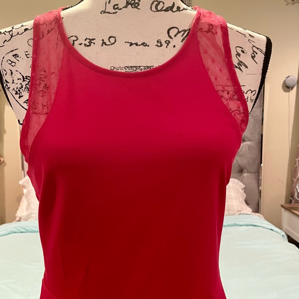 H&M pink dress size medium, work once. Comfortable.